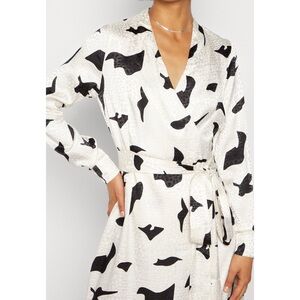 Never Fully Dressed Mono Skyler Midi Wrap Dress